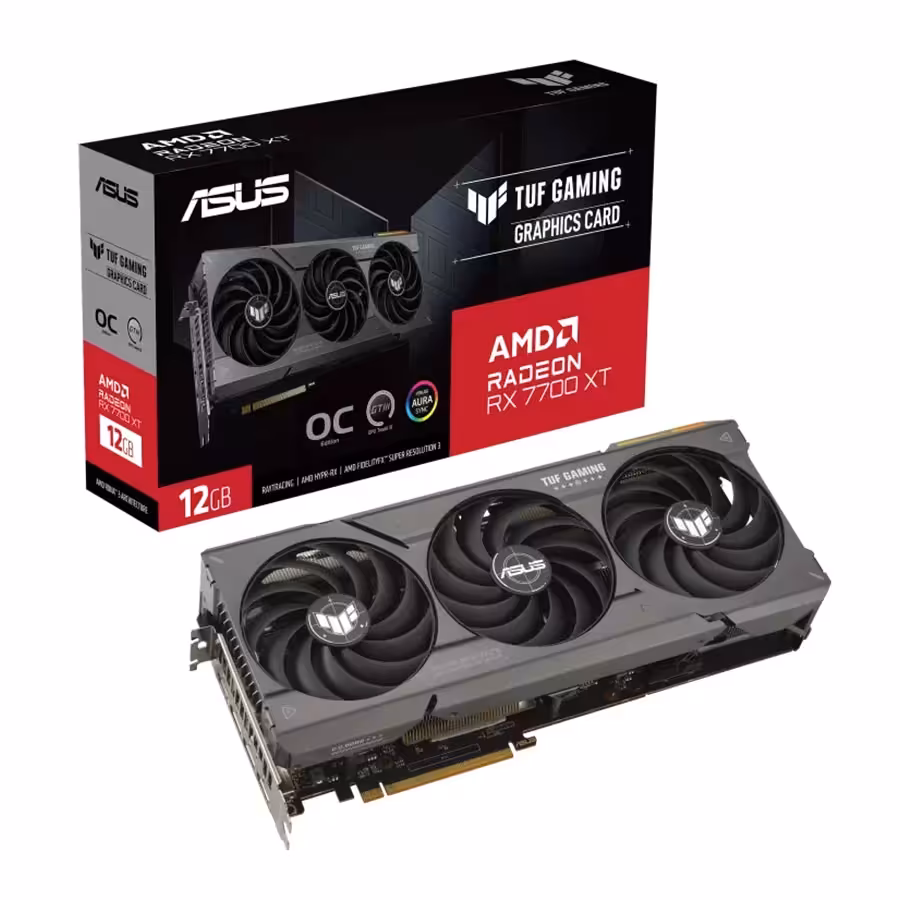 کارت گرافیک ایسوس TUF Gaming Radeon RX 7700 XT OC Edition 12GB GDDR6