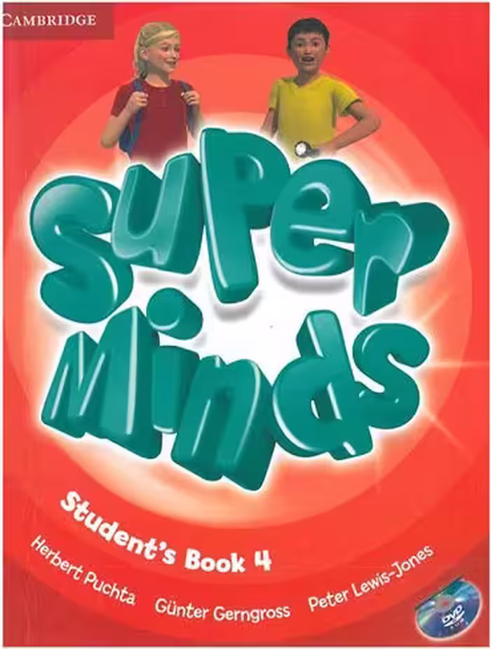 Super Minds 4 SB WB CD کتاب سوپر مایندز 4 (کتاب دانش آموز کتاب کار CD)