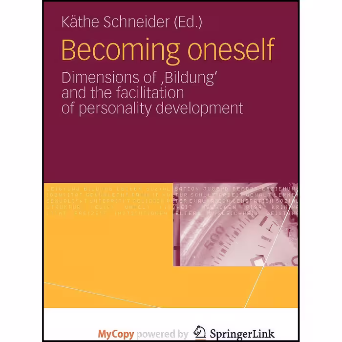 کتاب زبان اصلی Becoming oneself اثر Kaumlthe Schneider