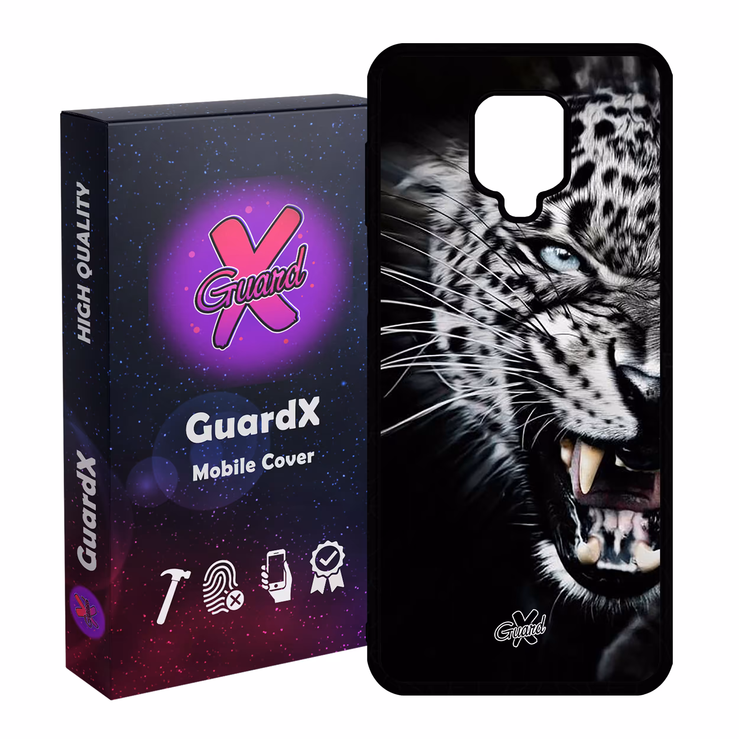 کاور گارد ایکس طرح پلنگ مدل Glass10244 مناسب برای گوشی موبایل سامسونگ Redmi Note 9S / Note 9 Pro / Note 9 Pro Max