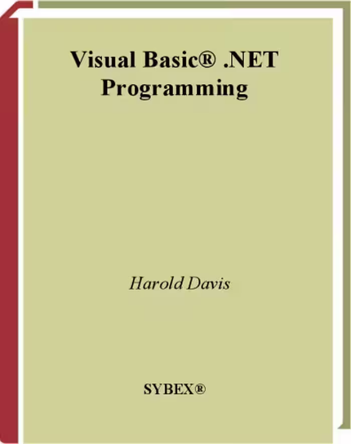 خرید و دانلود نسخه کامل کتاب Visual Basic .NET Programming