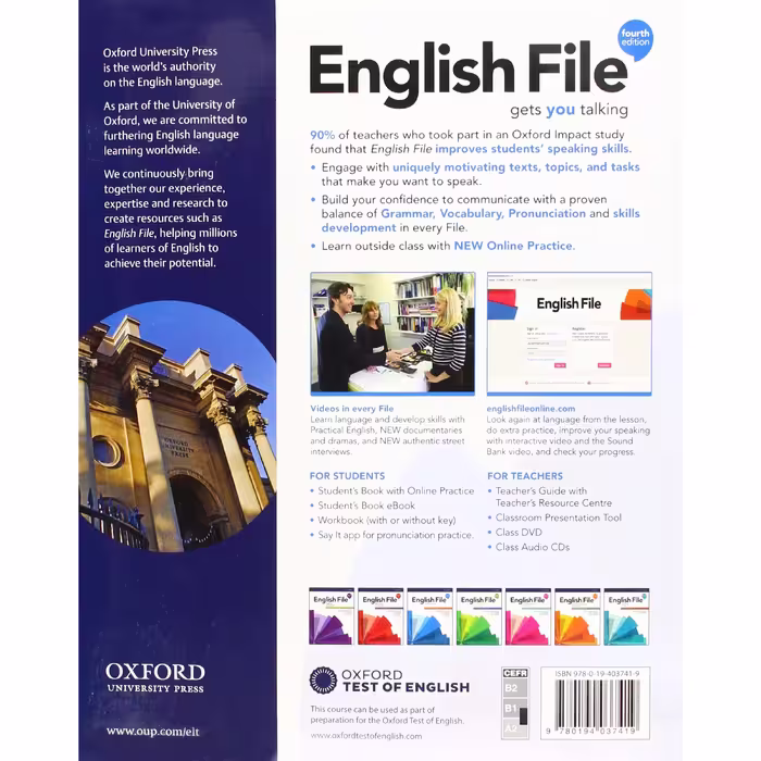 کتاب English File Pre-intermediate 4th Edition اثر جمعی از نویسندگان انتشارات آکسفورد