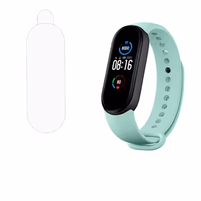 محافظ صفحه نمایش مدل FRO-2 مناسب برای مچ بند هوشمند شیائومی Mi band 5 بسته 5 عددی