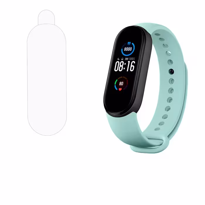 محافظ صفحه نمایش مدل FRO-2 مناسب برای مچ بند هوشمند شیائومی Mi band 5 بسته 5 عددی