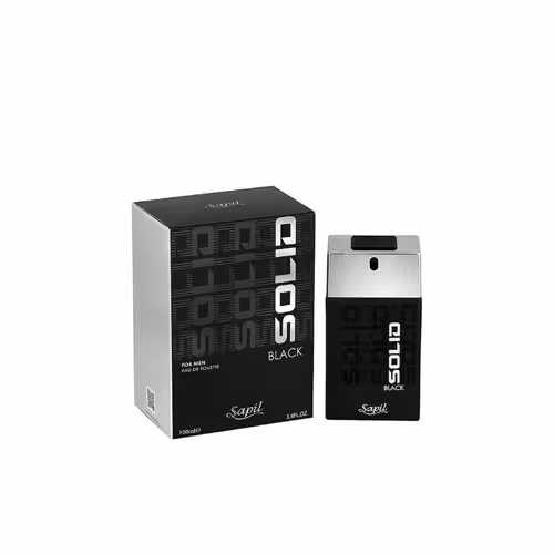عطر ادکلن ادو تویلت مردانه ساپیل سولید مشکی (Sapil Solid Black) حجم 100 میل