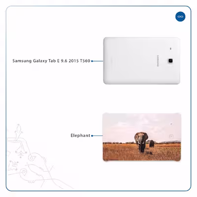 برچسب پوششی ماهوت مدل Elephant مناسب برای تبلت سامسونگ Galaxy Tab E 9.6 2015 T560