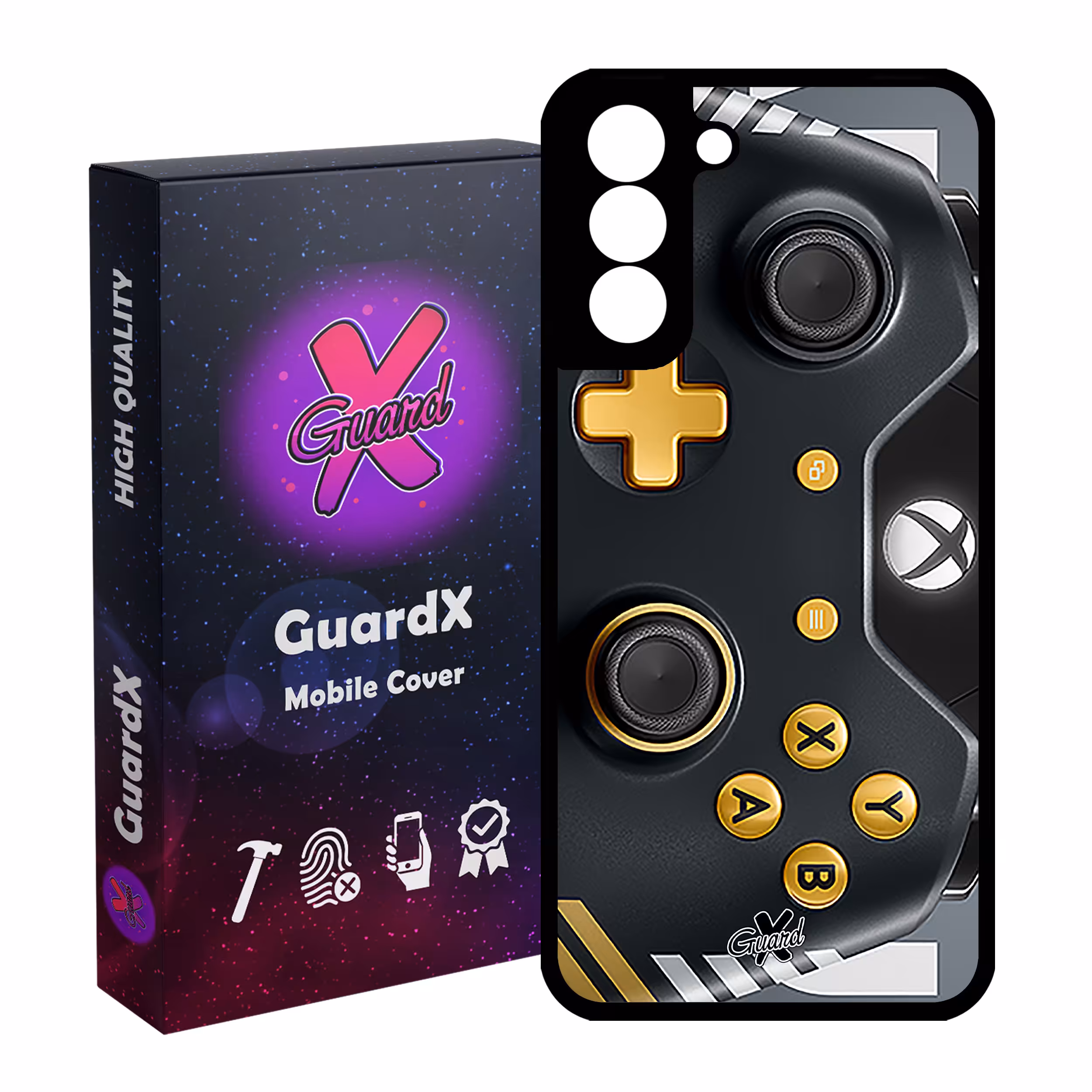 کاور گارد ایکس طرح XBox Conroller مدل Glass10090 مناسب برای گوشی موبایل سامسونگ Galaxy S21 FE