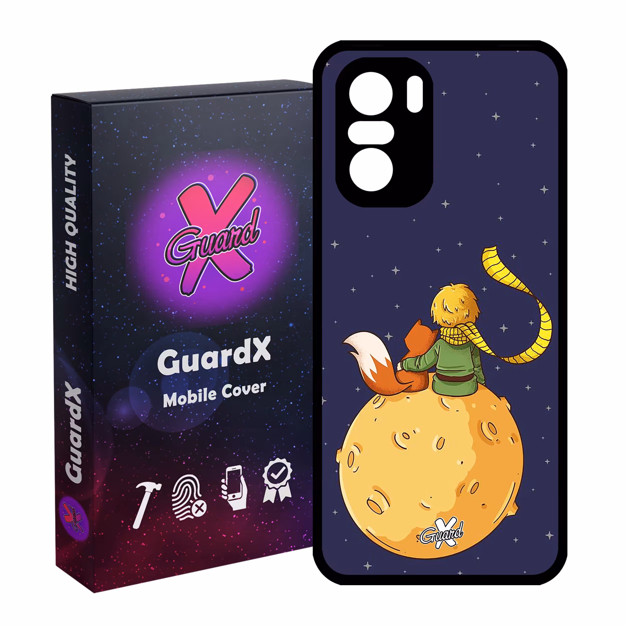 کاور گارد ایکس طرح Little Prince مدل Glass10003 مناسب برای گوشی موبایل شیائومی Poco F3/MI 11X/MI 11X Pro/Redmi K40/K40 Pro