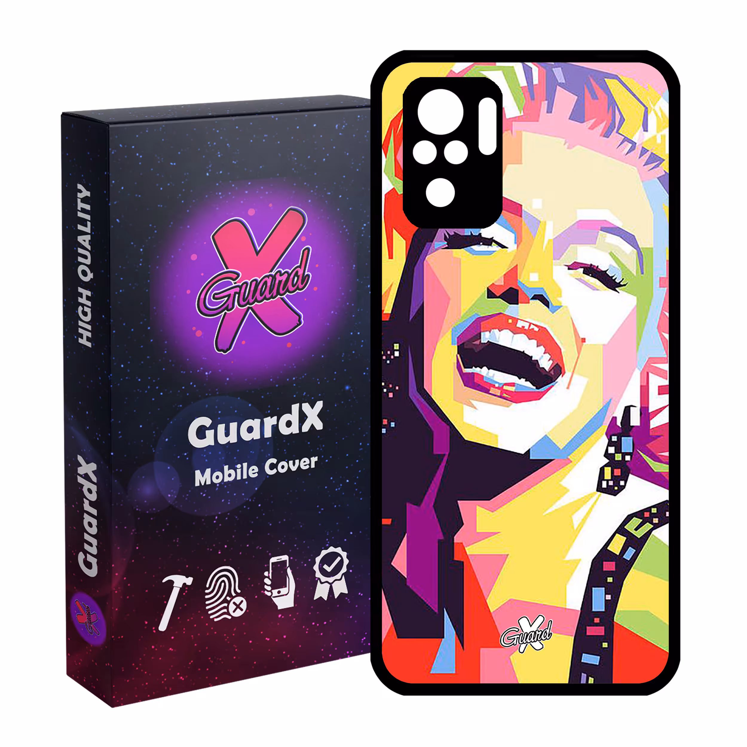 کاور گارد ایکس طرح Marilyn Monroe مدل Glass10273 مناسب برای گوشی موبایل شیائومی Redmi Note 10 4G / Note 10S