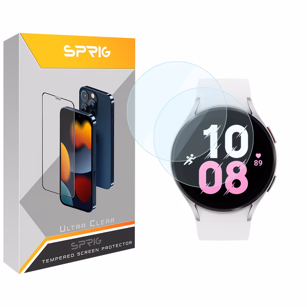 محافظ صفحه نمایش اسپریگ مدل SPG مناسب برای ساعت هوشمند سامسونگ Galaxy watch 5 40mm بسته دو عددی