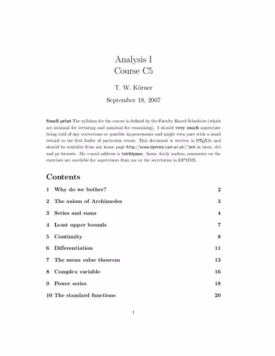 خرید و دانلود نسخه کامل کتاب Analysis I
