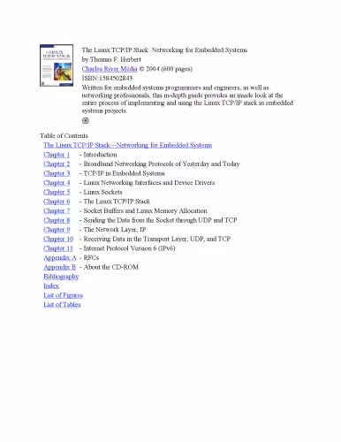 خرید و دانلود نسخه کامل کتاب Linux TCP-IP Stack. Networking for Embedded Systems