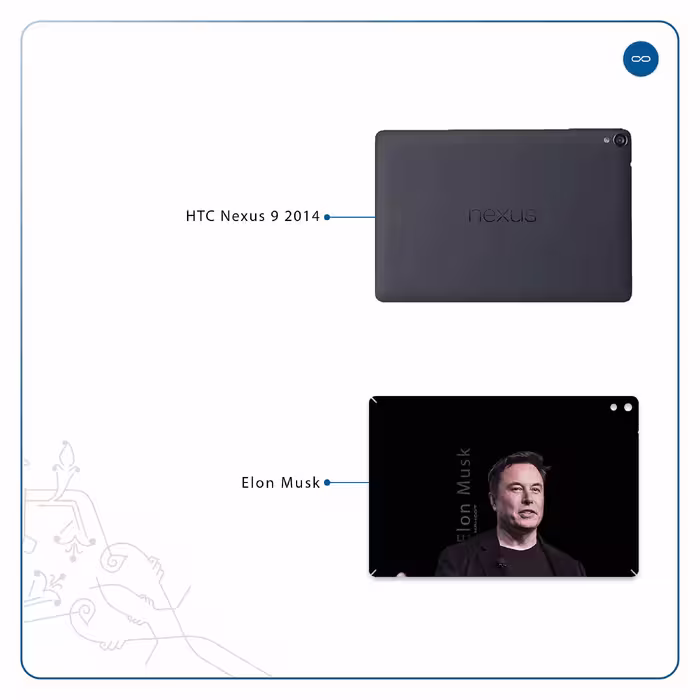 برچسب پوششی ماهوت مدل Elon Musk مناسب برای تبلت اچ تی سی Nexus 9 2014