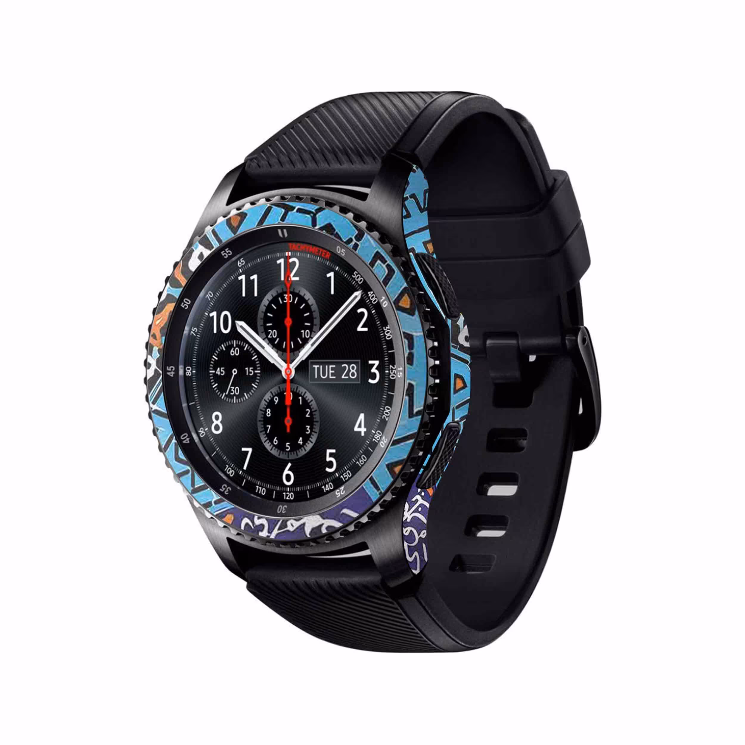 برچسب ماهوت طرح Iran-Tile7 مناسب برای ساعت هوشمند سامسونگ Galaxy Gear S3 Frontier