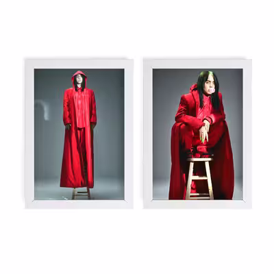 تابلو آرتیفن طرح billie eilish کد 129W مجموعه 2 عددی