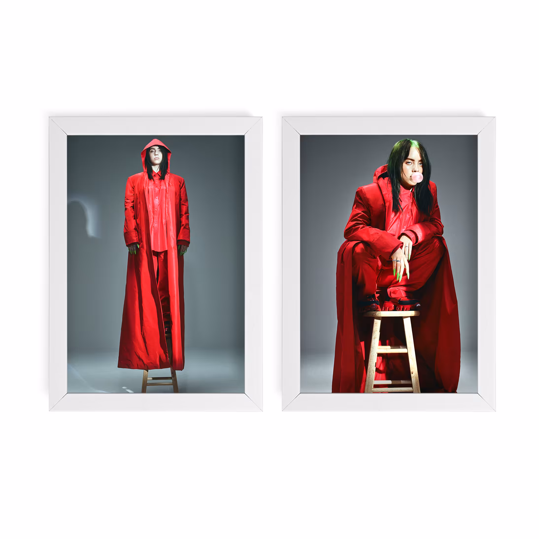 تابلو آرتیفن طرح billie eilish کد 129W مجموعه 2 عددی