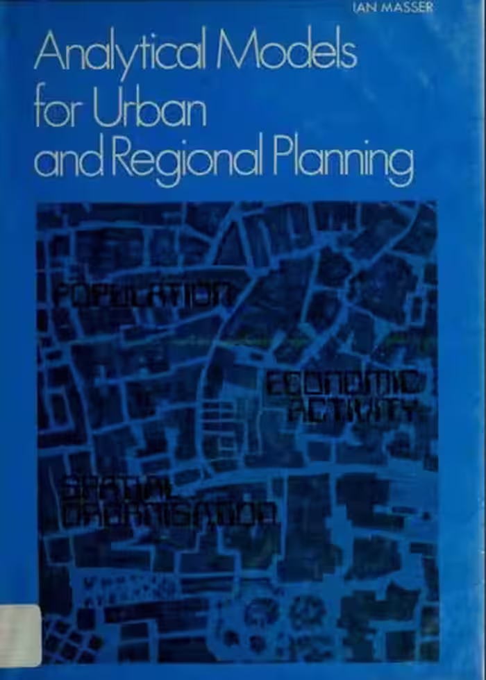 [PDF] دانلود کتاب Analytical Models For Urban And Regional Planning, 1972