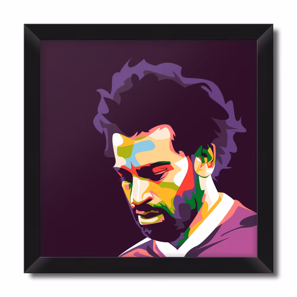 تابلو فنچ آرت طرح محمد صلاح کد CA163