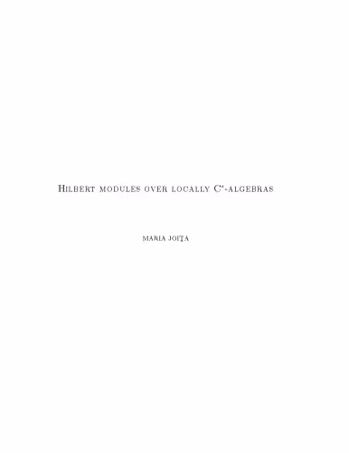 خرید و دانلود نسخه کامل کتاب Hilbert modules over locally C*-algebras