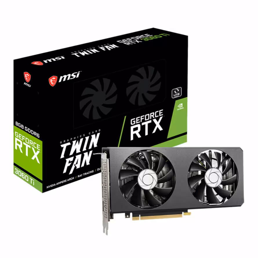 کارت گرافیک ام اس آی GeForce RTX 3060 Ti TWIN FAN 8G LHR