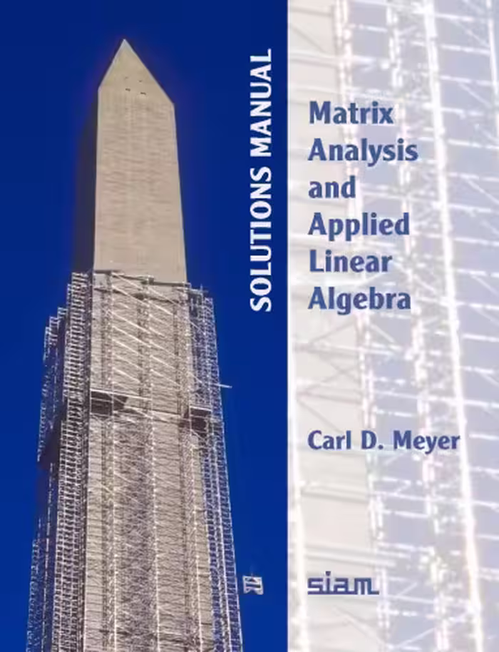 خرید و دانلود نسخه کامل کتاب Matrix Analysis and Applied Linear Algebra (solutions)