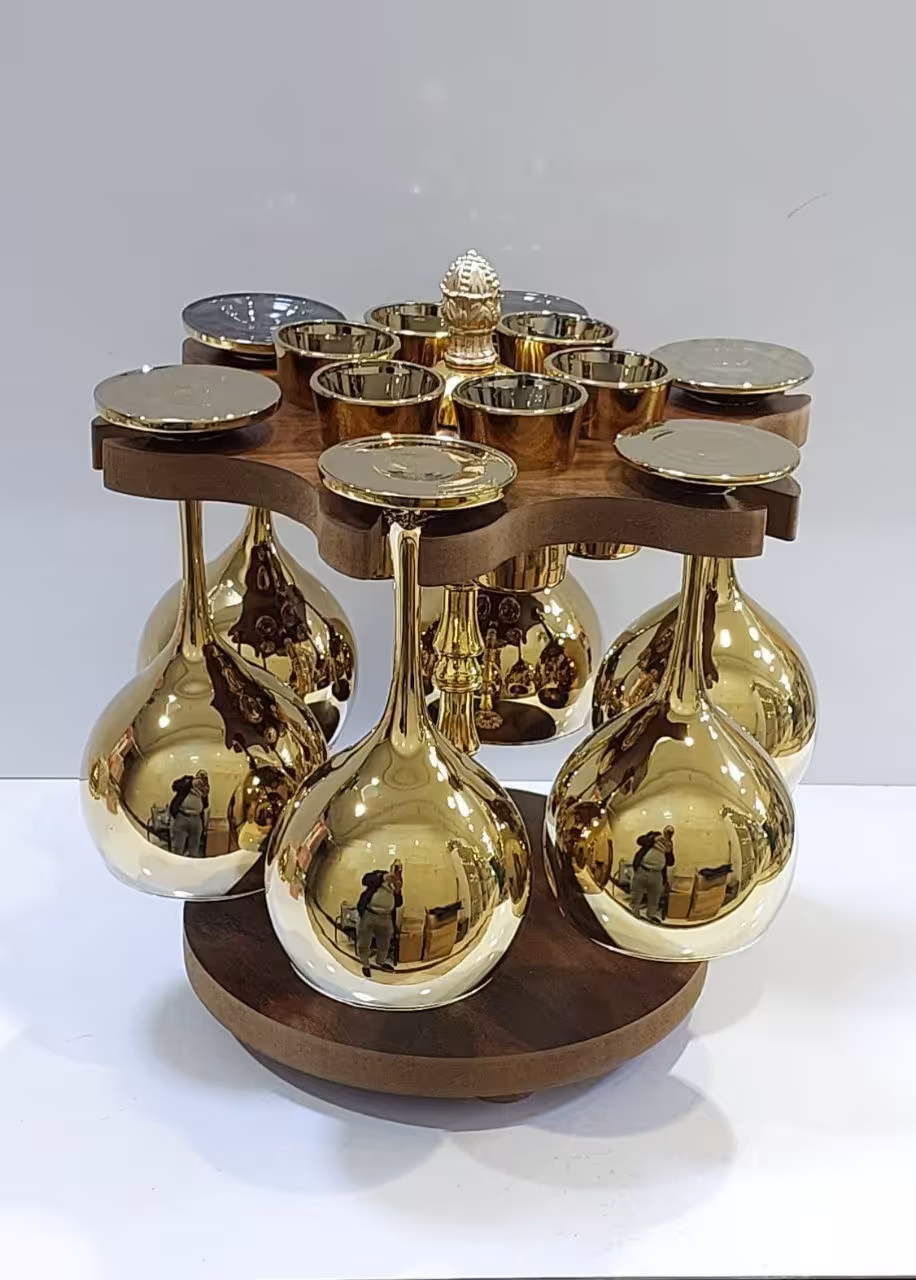 گیلاس چرخشی کوتاه طلایی
