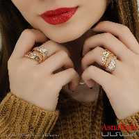 انگشتر رنگ ثابت و ضدحساسیت ژوپینگ با 3لایه آبکاری طلا