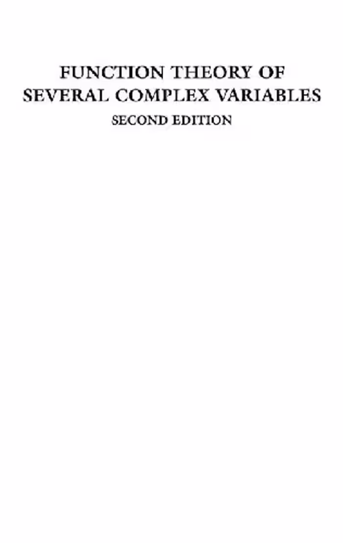 خرید و دانلود نسخه کامل کتاب Function theory of several complex variables