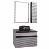 روشویی کابینتی تجسم مدل 70 پتینه - آینه و روشویی تجسم