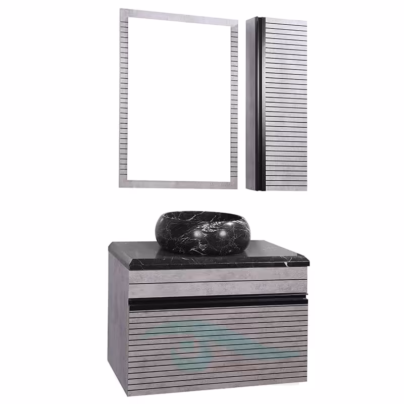روشویی کابینتی تجسم مدل 70 پتینه - آینه و روشویی تجسم