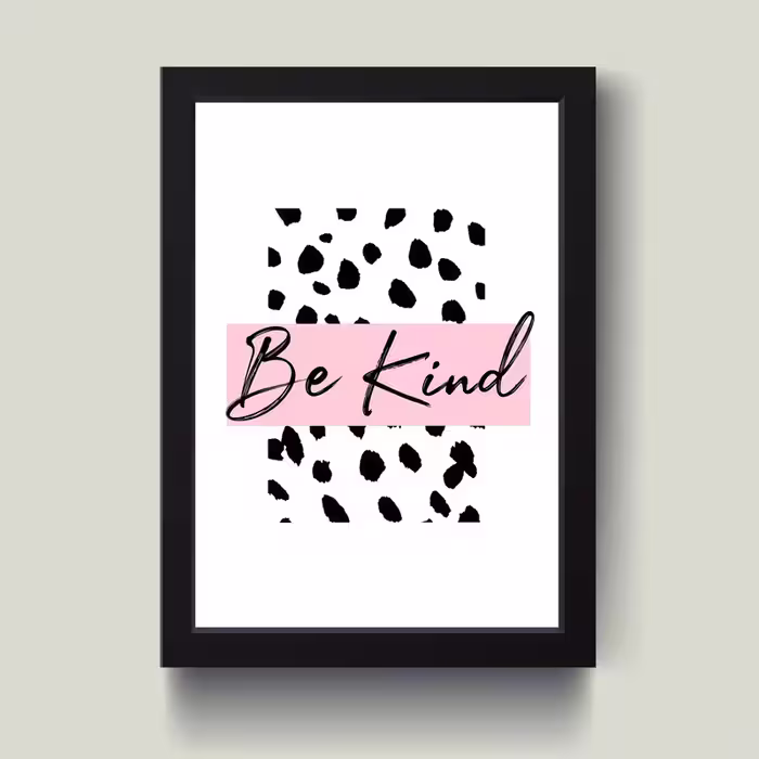 تابلو مدل مینیمال Be kind کدS1603-b | دنیای قاب