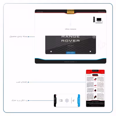 برچسب پوششی ماهوت مدل Range-Rover-Logo مناسب برای تبلت سامسونگ Galaxy Tab S2 9.7 2015 T815