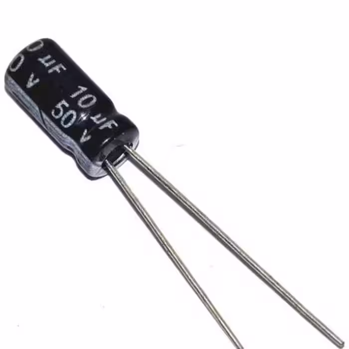 خازن الکترولیت 10 میکروفاراد کد 50V بسته 4 عددی