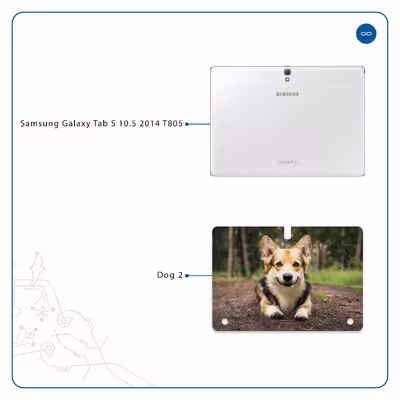 برچسب پوششی ماهوت مدل Dog-2 مناسب برای تبلت سامسونگ Galaxy Tab S 10.5 2014 T805