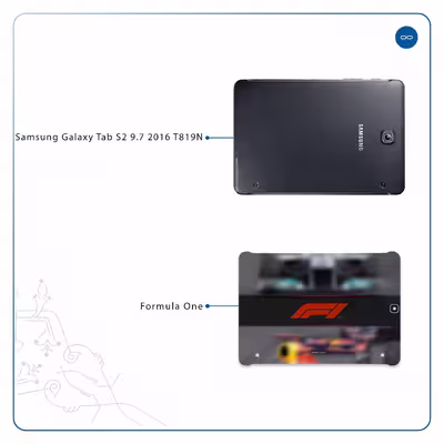 برچسب پوششی ماهوت مدل Formula One مناسب برای تبلت سامسونگ Galaxy Tab S2 9.7 2016 T819N