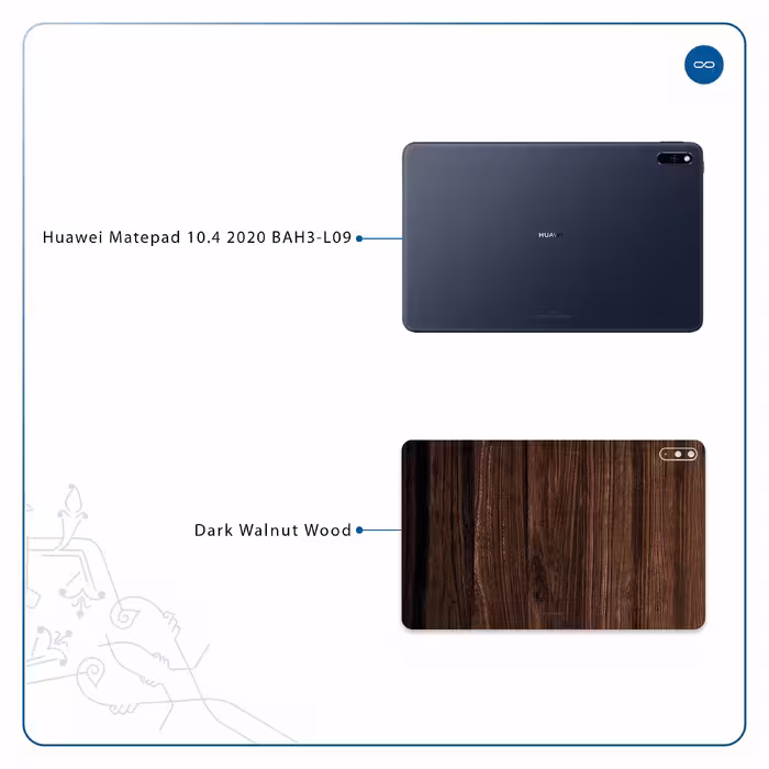 برچسب پوششی ماهوت مدل Dark Walnut Wood مناسب برای تبلت هوآوی Matepad 10.4 2020 BAH3-L09