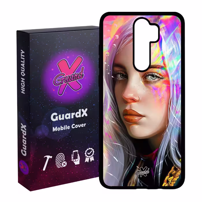 کاور گارد ایکس طرح Billie Eilish مدل Glass10141 مناسب برای گوشی موبایل شیائومی Redmi 9 / 9 Prime