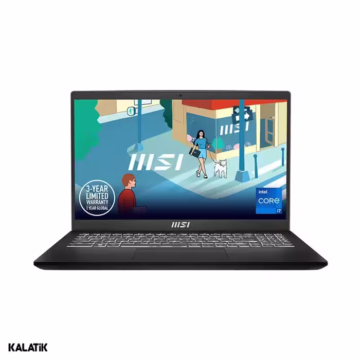 لپ تاپ 15.6 اینچی ام اس آی مدل (Core i7 1255U-512GB SSD-8GB) Modern 15 B12M