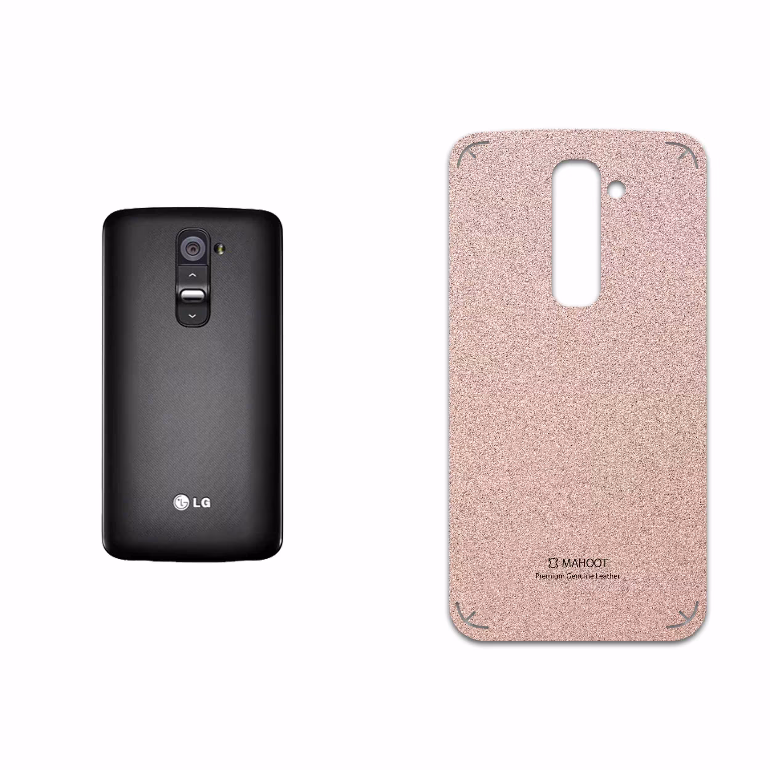برچسب پوششی ماهوت مدل Rose Gold Leather مناسب برای گوشی موبایل ال جی G2