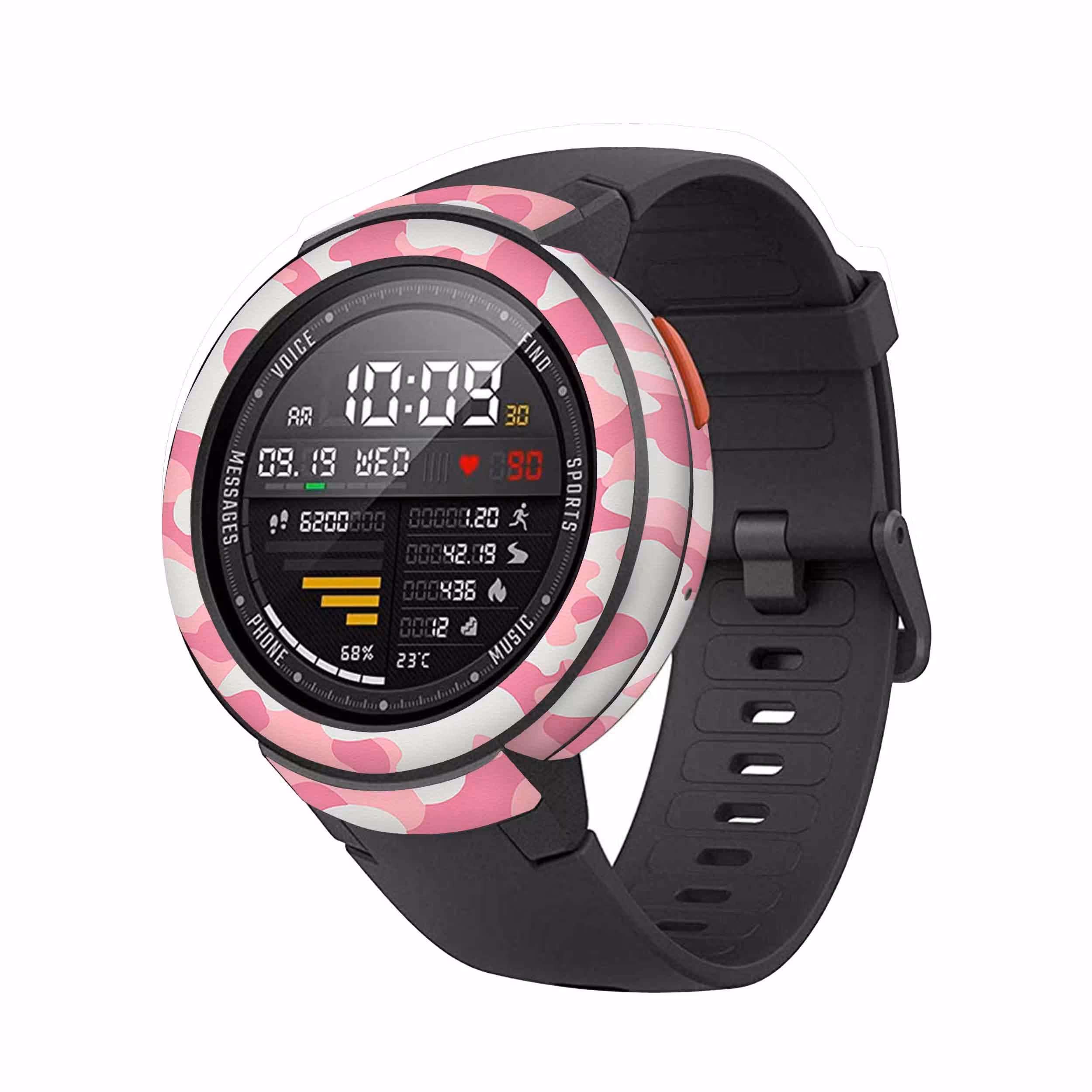 برچسب ماهوت طرح Army Pink مناسب برای ساعت هوشمند شیایومی Amazfit Verge