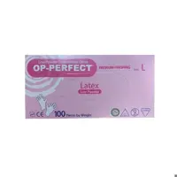دستکش لاتکس اوپی پرفکت مدل l pred سایز لارج بسته 100 عددی