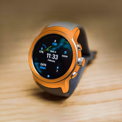برچسب ماهوت طرح Matte Orange مناسب برای ساعت هوشمند ال جی Watch Sport