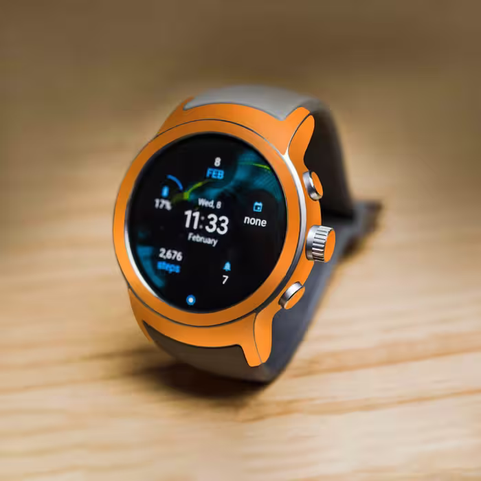 برچسب ماهوت طرح Matte Orange مناسب برای ساعت هوشمند ال جی Watch Sport