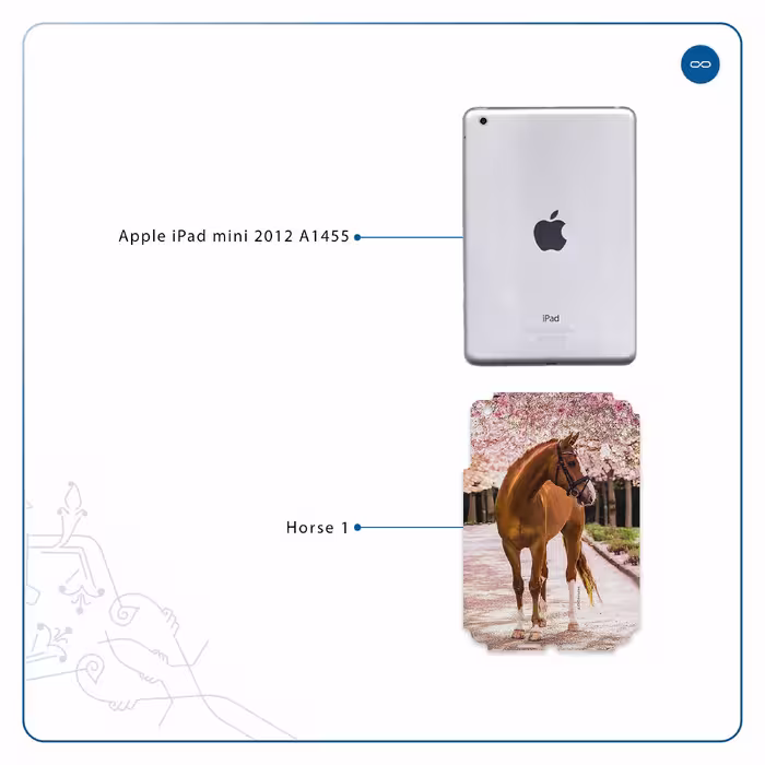 برچسب پوششی ماهوت مدل Horse-1 مناسب برای تبلت اپل iPad mini 2012 A1455
