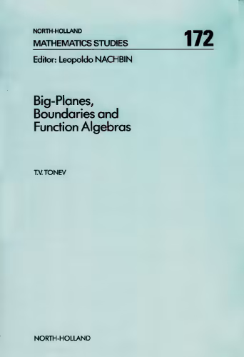 خرید و دانلود نسخه کامل کتاب Big-Planes, Boundaries and Function Algebras