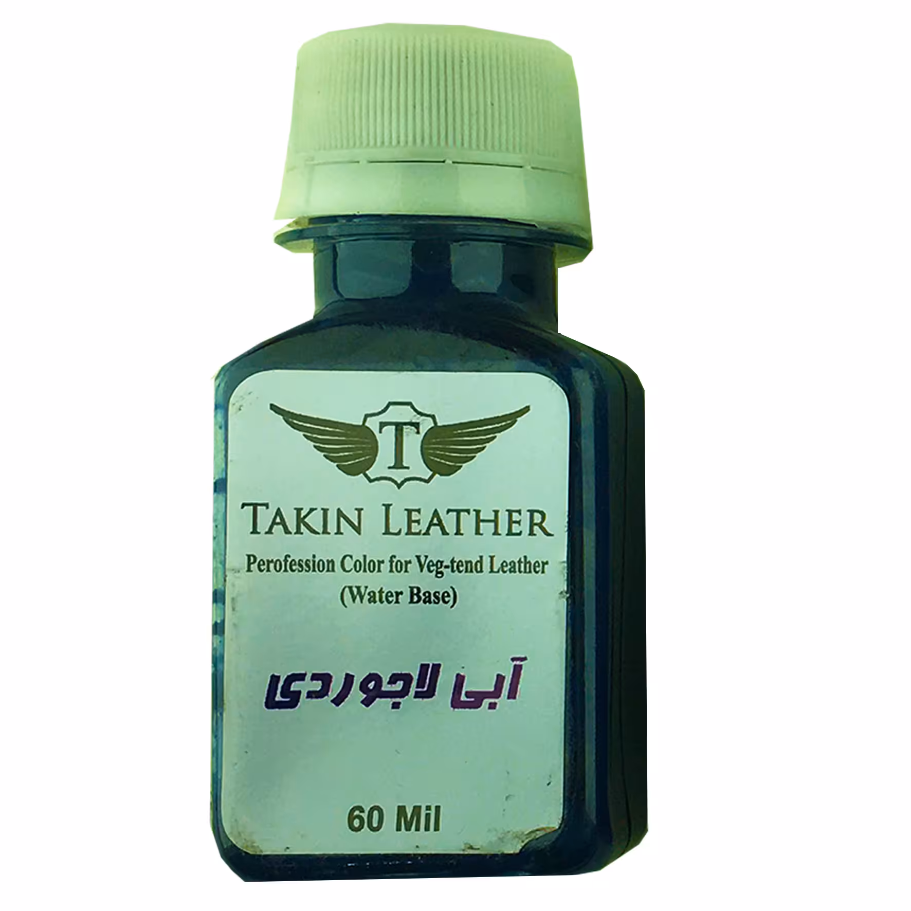رنگ آبی رویه چرم تکین مدل حکاکی حجم 60 میلی لیتر 