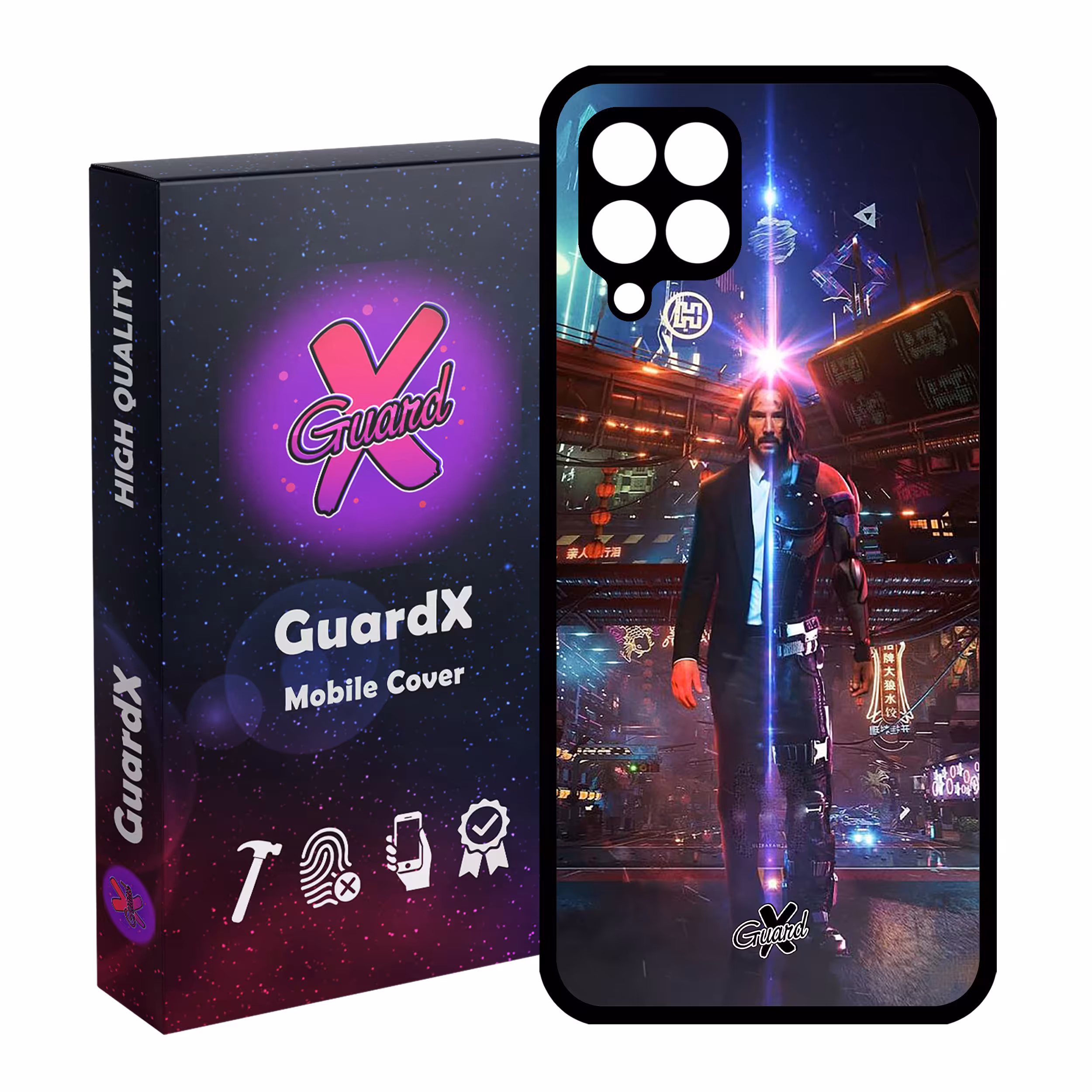 کاور گارد ایکس طرح John Wick مدل Glass10077 مناسب برای گوشی موبایل سامسونگ Galaxy A12