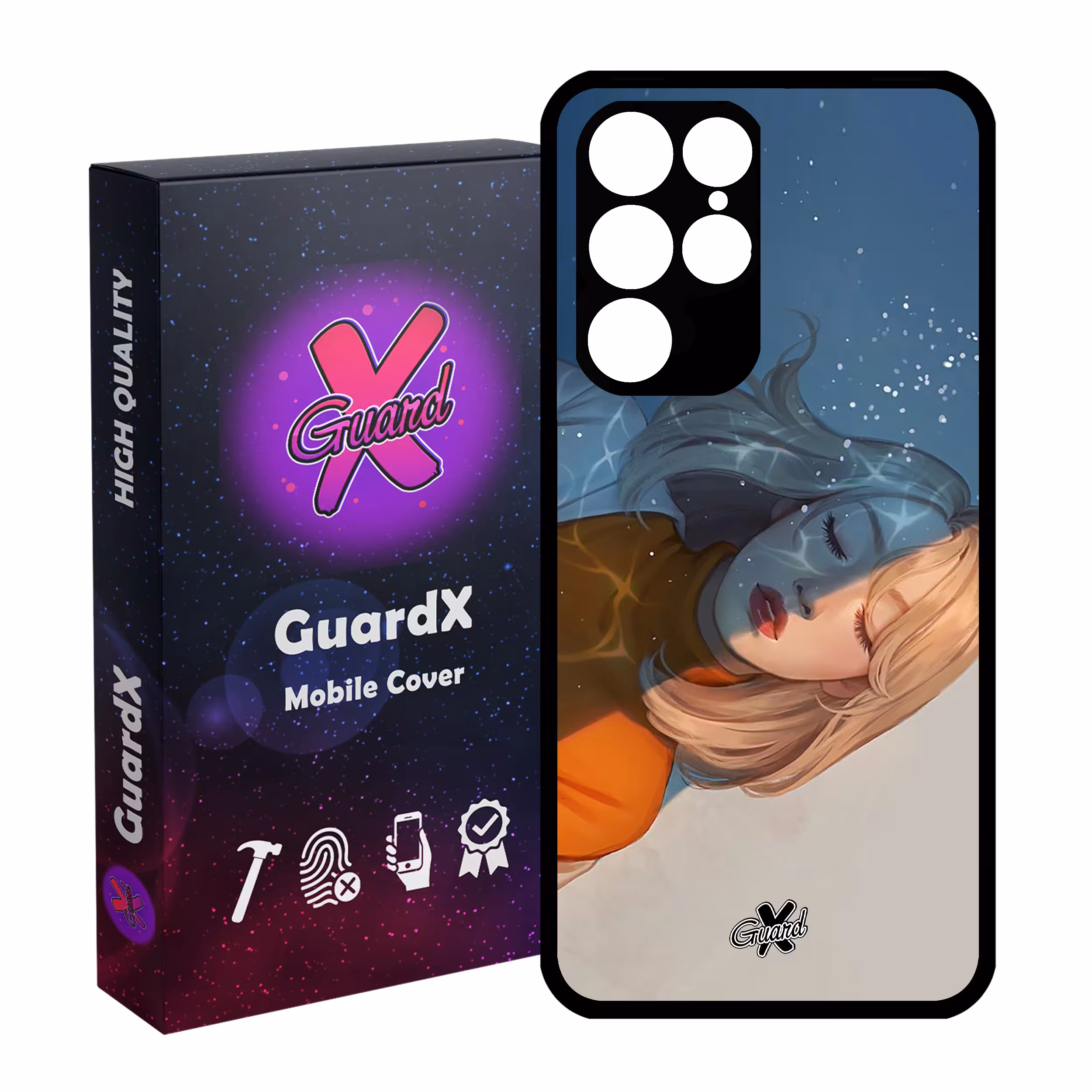کاور گارد ایکس طرح Girl مدل Glass10013 مناسب برای گوشی موبایل سامسونگ Galaxy S22 Ultra