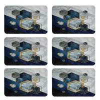 زیربشقابی طرح مدرن کد 8603 بسته 6 عددی