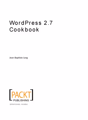 خرید و دانلود نسخه کامل کتاب WordPress 2.7 cookbook